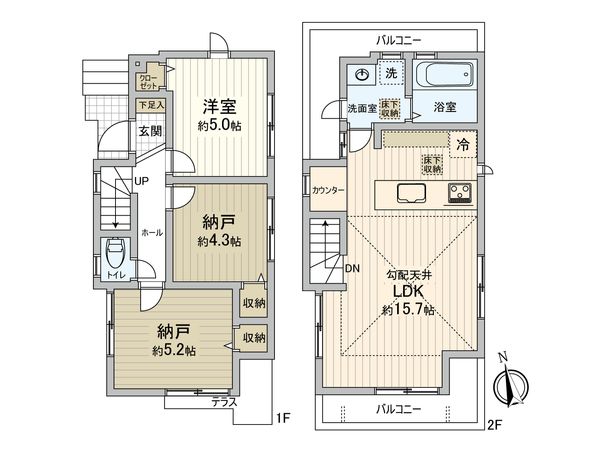 府中市分梅町2丁目一戸建 間取図(平面図) 府中市分梅町2丁目一戸建 間取図(平面図)