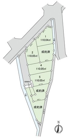 府中市南町2丁目 新築戸建 1号棟 全体区画図 府中市南町2丁目 新築戸建 1号棟 全体区画図