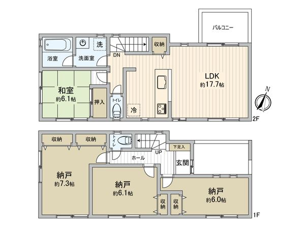 府中市美好町2丁目 戸建 間取図(平面図) 府中市美好町2丁目 戸建 間取図(平面図)