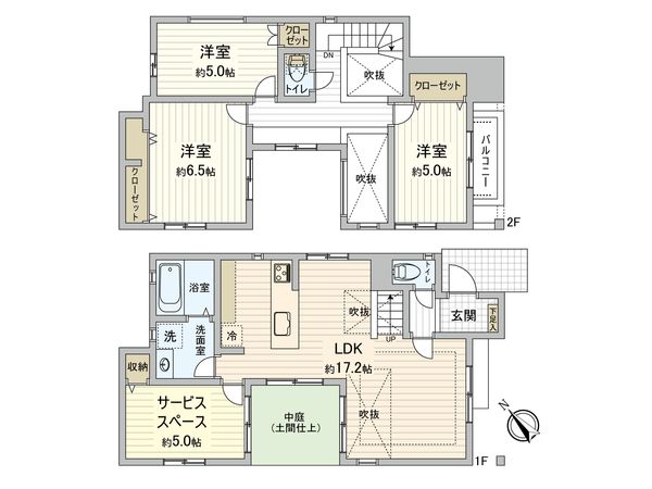 府中市四谷2丁目 新築戸建G号棟 間取図(平面図) 府中市四谷2丁目 新築戸建G号棟 間取図(平面図)