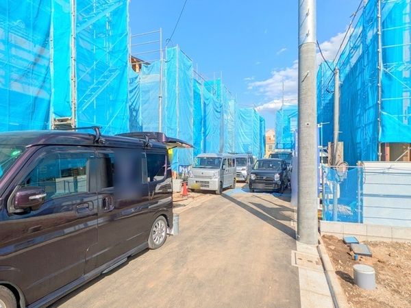 府中市西府町1丁目 新築戸建 3号棟 前面道路含む外観 府中市西府町1丁目 新築戸建 3号棟 前面道路含む外観