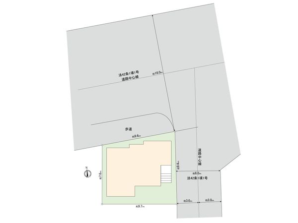 府中市若松町4丁目 新築戸建 1号棟 区画図 府中市若松町4丁目 新築戸建 1号棟 区画図