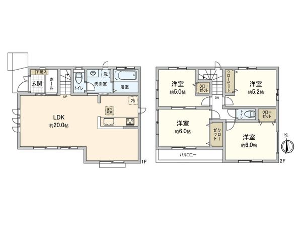 杉並区下高井戸4丁目 戸建 間取図(平面図) 杉並区下高井戸4丁目 戸建 間取図(平面図)
