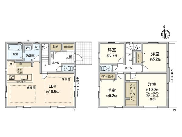 府中市分梅町3丁目 新築戸建 間取図(平面図)