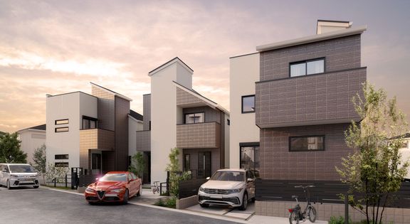 府中市是政3丁目 新築戸建 1号棟 外観パース図
