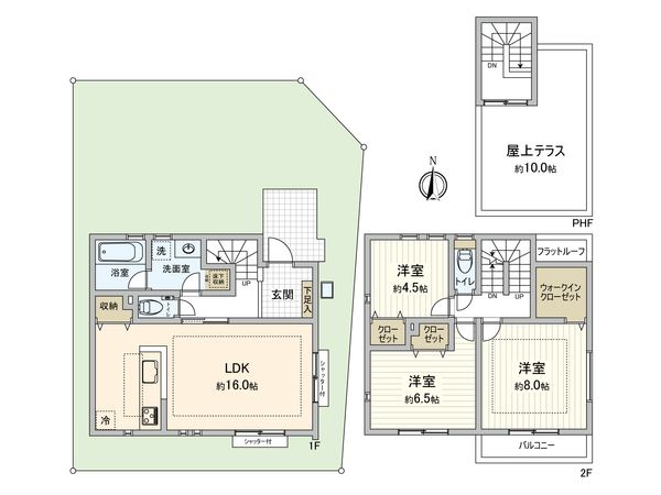府中市是政3丁目 新築戸建 6号棟 間取図(平面図) 府中市是政3丁目 新築戸建 6号棟 間取図(平面図)
