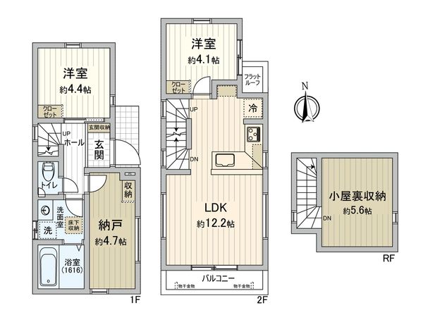 府中市本宿町4丁目 新築戸建 間取図(平面図)