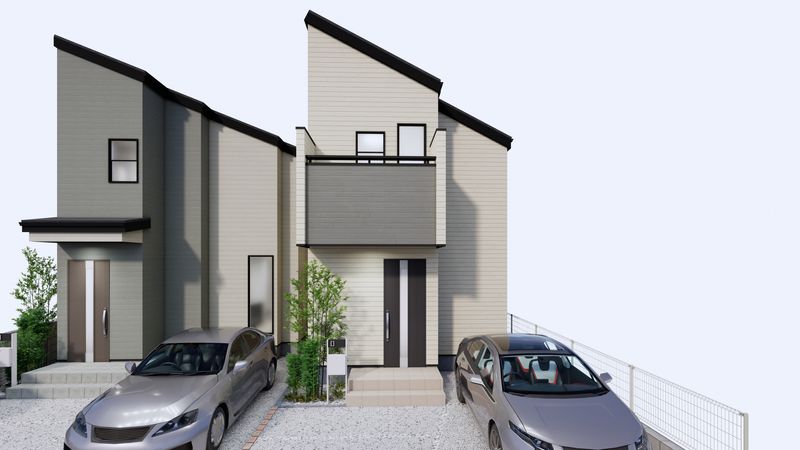 府中市西府町5丁目 新築戸建 1号棟 外観パース図 府中市西府町5丁目 新築戸建 1号棟 外観パース図