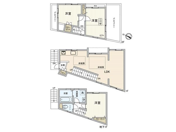 府中市分梅町5丁目 戸建 間取図(平面図) 間取図(平面図)