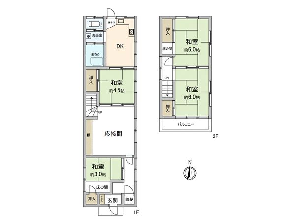 小平市上水南町2丁目 戸建 間取図(平面図) 小平市上水南町2丁目 戸建 間取図(平面図)