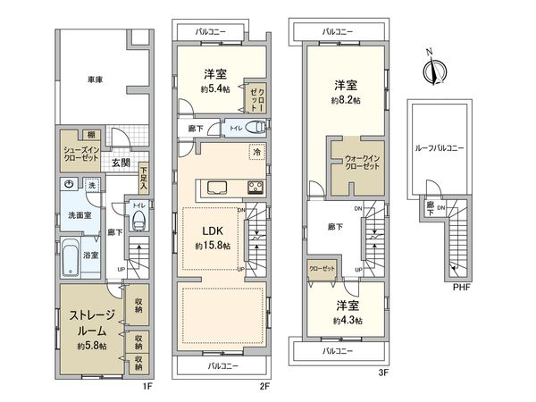 府中市清水が丘第4 1号棟 間取図(平面図) 府中市清水が丘第4 1号棟 間取図(平面図)
