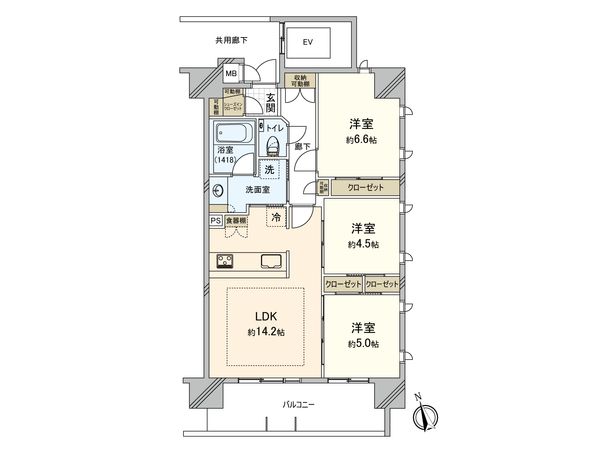 ミオカステーロ府中緑町 間取図(平面図) ミオカステーロ府中緑町 間取図(平面図)