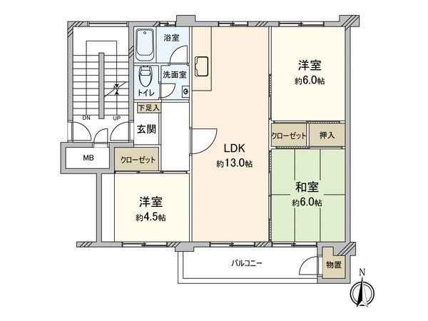 府中日鋼団地 17号棟 間取図(平面図) 府中日鋼団地 17号棟 間取図(平面図)