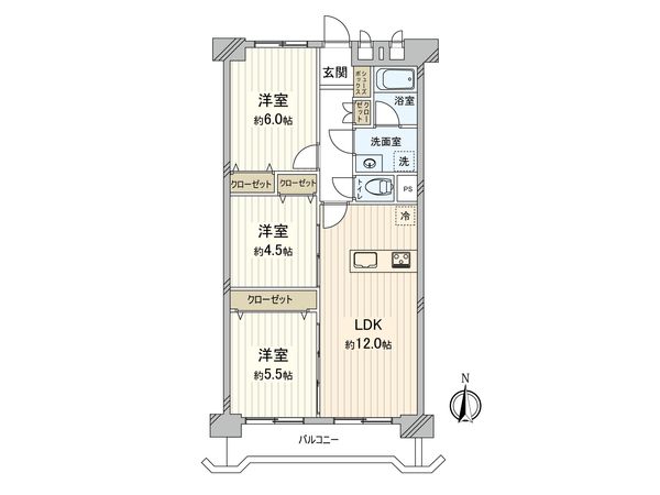 稲城ハイコーポ 間取図(平面図) 間取図(平面図)