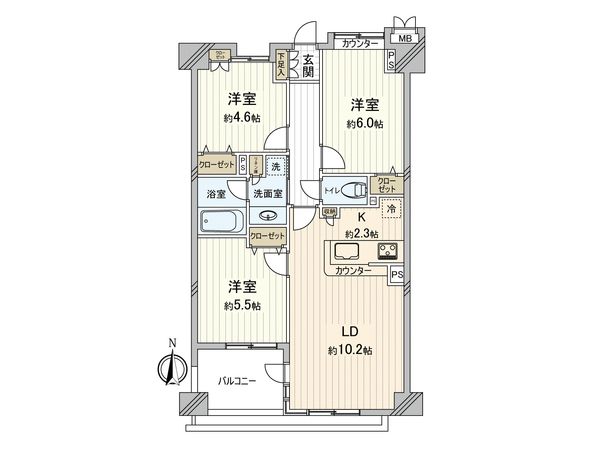 サンデュエル府中 間取図(平面図)
