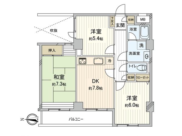 グレイスコート東府中 間取図(平面図) グレイスコート東府中 間取図(平面図)