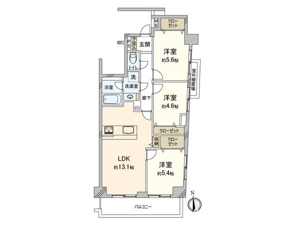 セイガステージ武蔵野台 間取図(平面図) 間取図(平面図)