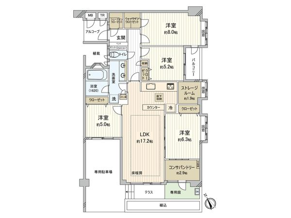 ルイシャトレ府中フェアリーコート 間取図(平面図) ルイシャトレ府中フェアリーコート 間取図(平面図)