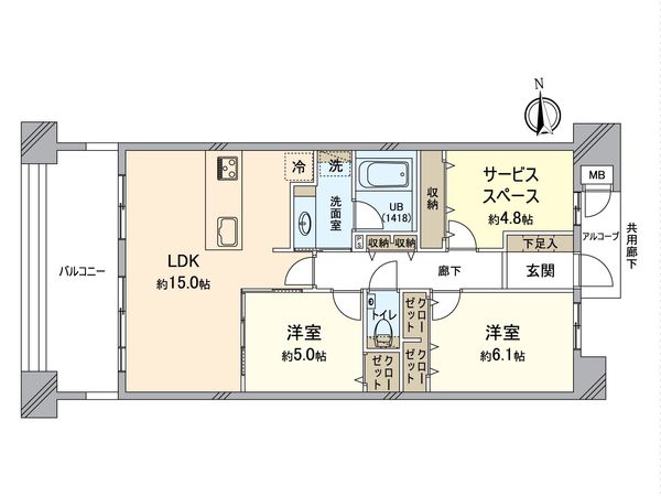 ミオカステーロ府中宮町 間取図(平面図) ミオカステーロ府中宮町 間取図(平面図)
