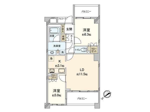 レクセル府中西府 間取図(平面図) 間取図(平面図)