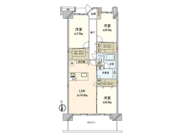 ラヴィラ府中多摩川 間取図(平面図)