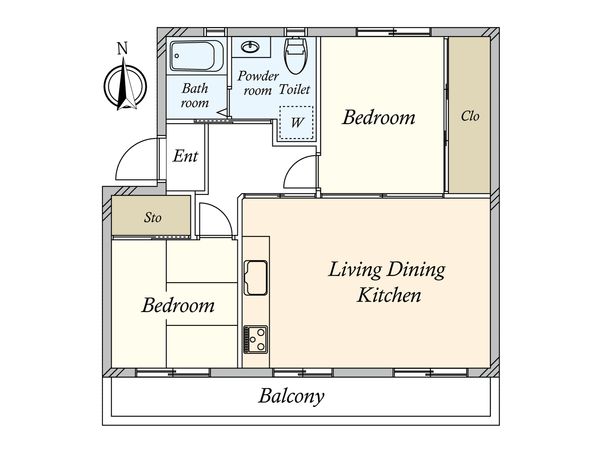 車返団地 3-3号棟 間取図(平面図)