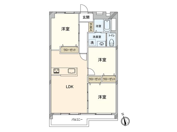府中住吉町住宅 1号棟 間取図(平面図)