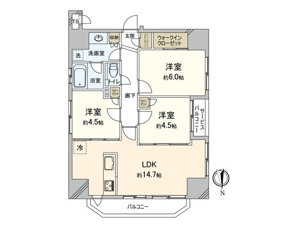 プレシス府中 間取図(平面図)