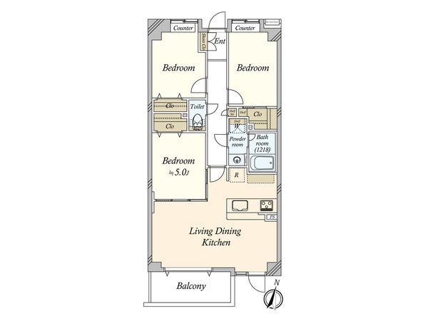 ダイアパレスグランジェ府中是政 間取図(平面図) ダイアパレスグランジェ府中是政 間取図(平面図)