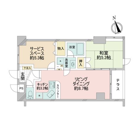 ラーバン府中 間取図(平面図) ラーバン府中 間取図(平面図)