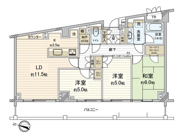 シティハウス仙川 間取図(平面図)