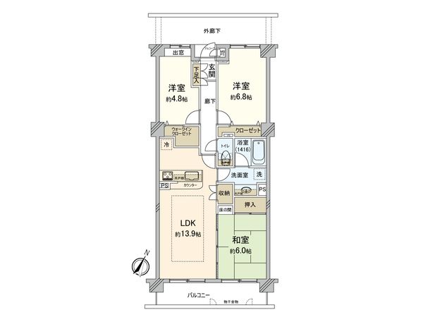 ジュエリーコート府中 間取図(平面図) ジュエリーコート府中 間取図(平面図)