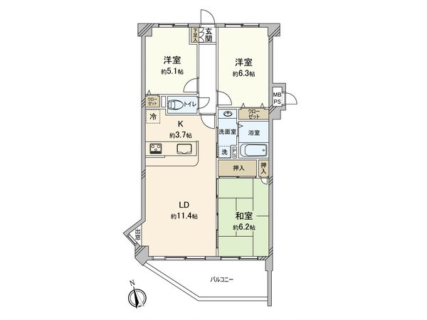 グランウインド府中武蔵野台 間取図(平面図) グランウインド府中武蔵野台 間取図(平面図)