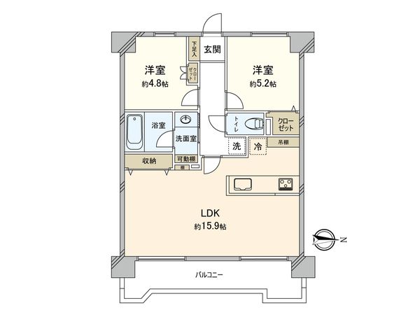 朝日シティパリオ府中 間取図(平面図)
