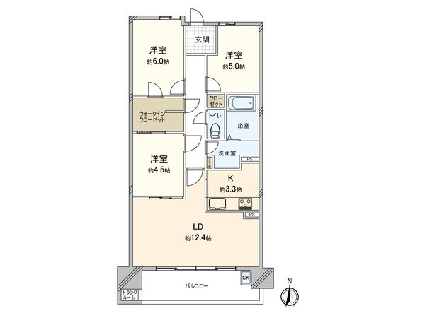 ザ・ミレニアムフォート府中御殿坂 間取図(平面図)