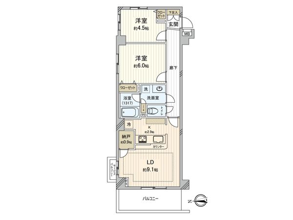 ザ府中ハウス 間取図(平面図)
