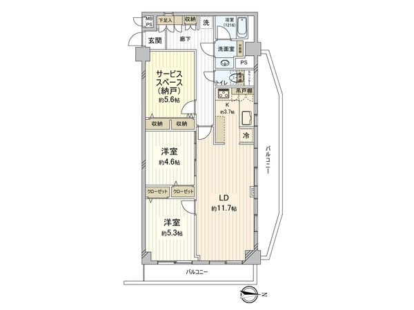 クレール府中 間取図(平面図)