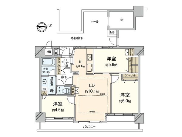 ルネサンスフォルム府中 間取図(平面図) 間取図(平面図)