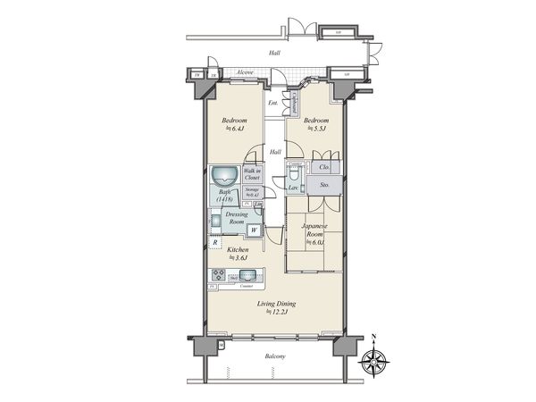 プラウドシティ府中 間取図(平面図) プラウドシティ府中 間取図(平面図)