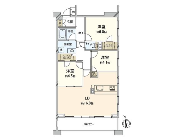 モナージュ府中白糸台 間取図(平面図)