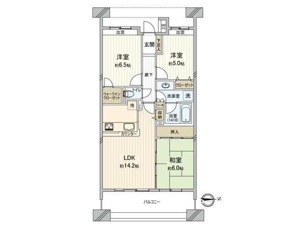 ライオンズガーデン府中是政 間取図(平面図)