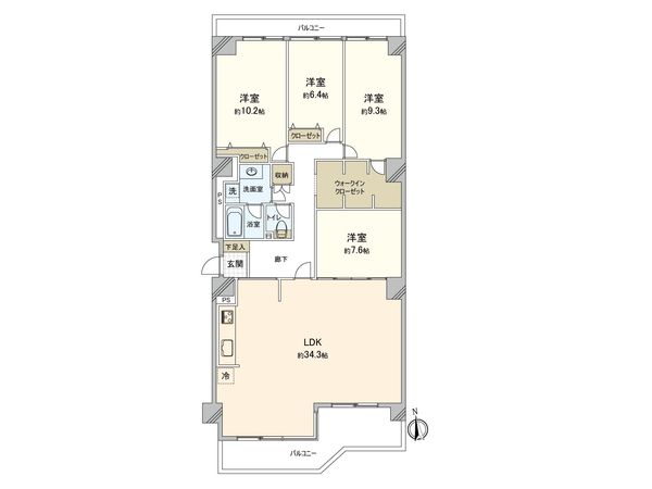 みはらしの家 C棟 間取図(平面図) 間取図(平面図)