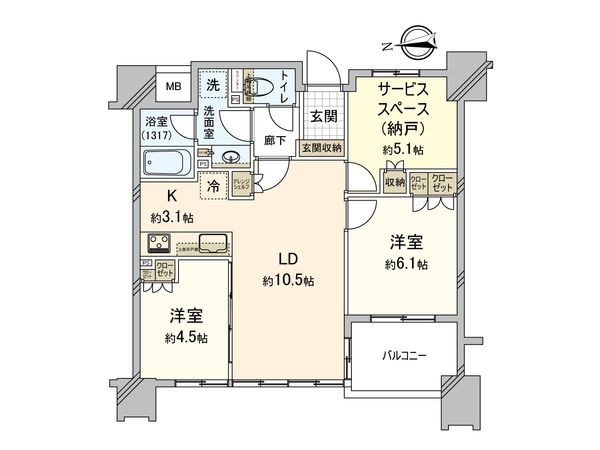 ライオンズ府中駅前 間取図(平面図) ライオンズ府中駅前 間取図(平面図)