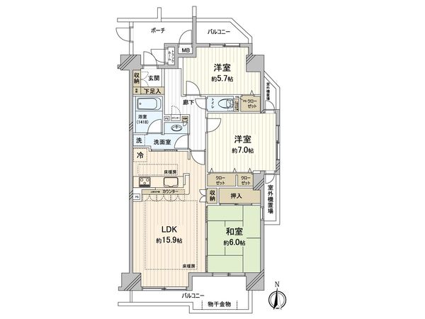 ガーデンハイツ府中桜通り 間取図(平面図) ガーデンハイツ府中桜通り 間取図(平面図)