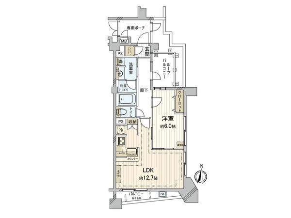 ウィンドステージ府中宮西 間取図(平面図) ウィンドステージ府中宮西 間取図(平面図)