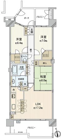エルフォレスト ガーデンウイング棟 間取図(平面図) エルフォレスト ガーデンウイング棟 間取図(平面図)