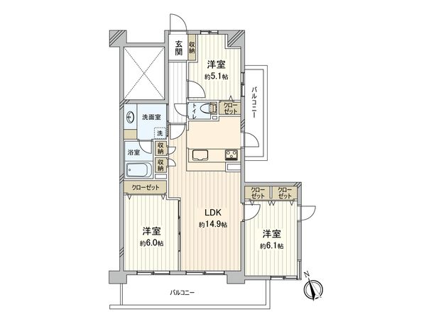 アドリーム分倍河原 間取図(平面図)