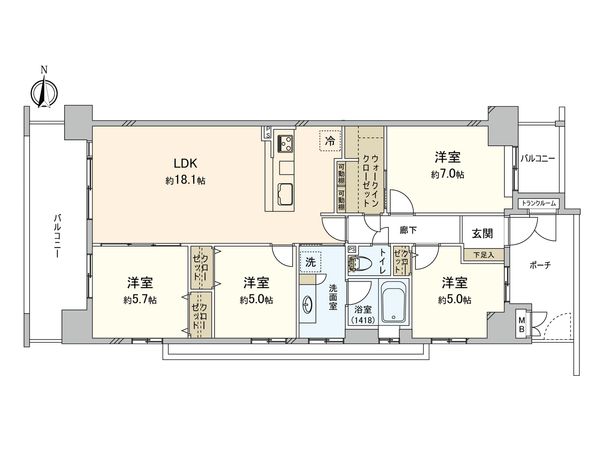 エフユニバース 間取図(平面図) エフユニバース 間取図(平面図)