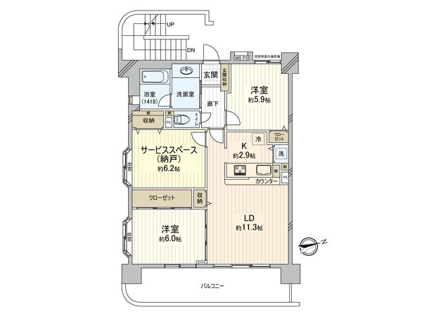 ライオンズマンション府中いちょう通り 間取図(平面図) ライオンズマンション府中いちょう通り 間取図(平面図)