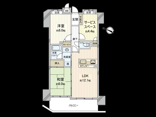 ライオンズマンション府中宮西 間取図(平面図) ライオンズマンション府中宮西 間取図(平面図)